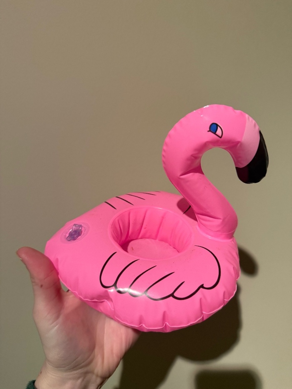 Inflatable Flamingo Drink Holder / Pool Float Cup Holder